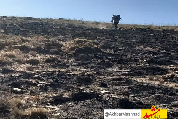  آتش‌سوزی گسترده در اراضی بینالود؛ ۲۰ هکتار در آتش سوخت
