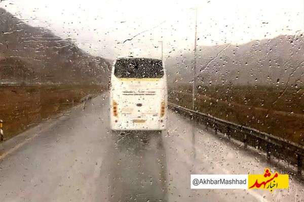جاده‌های خراسان رضوی بارانی و لغزنده است