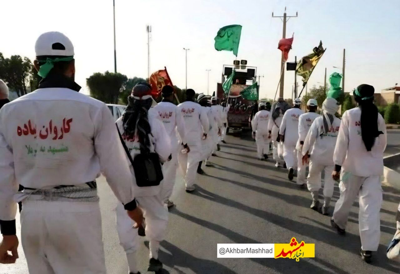 مراسم استقبال از کاروان پیاده مشهد-کربلا سوم شهریورماه برگزار می‌شود
