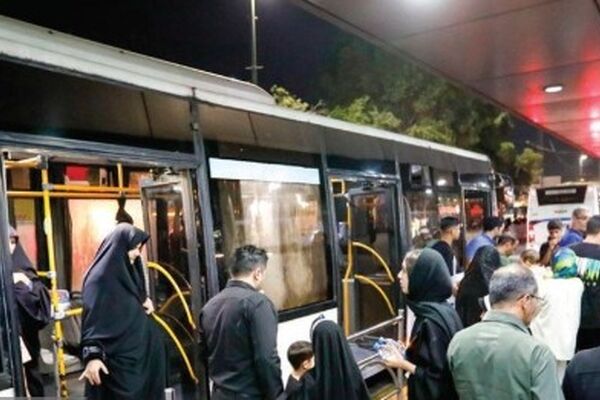 خدمت‌رسانی شبانه‌روزی ناوگان حمل‌ونقل شهری مشهد به زائران