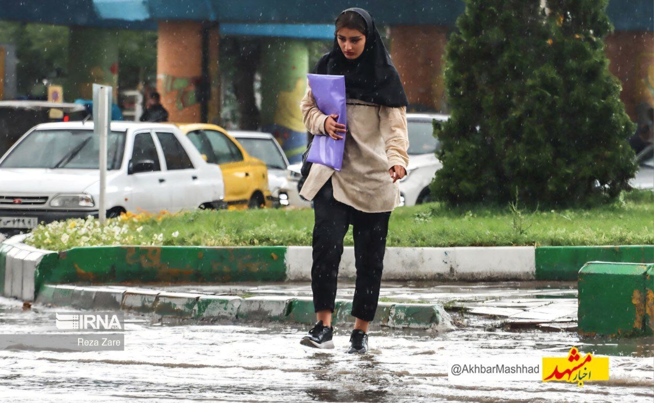 بارش‌های رگباری خراسان‌رضوی را فرا می‌گیرد