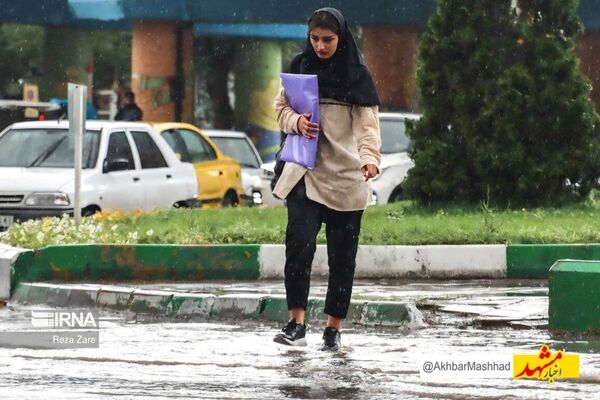 بارش‌های رگباری خراسان‌رضوی را فرا می‌گیرد