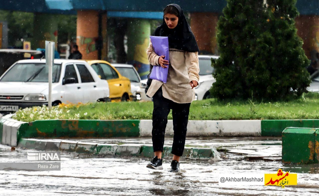 بارش‌های رگباری خراسان‌رضوی را فرا می‌گیرد