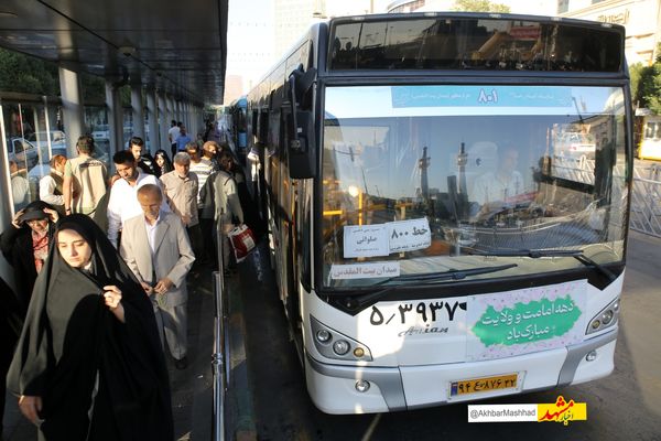 خدمات رایگان ناوگان حمل‌ونقل عمومی مشهد در مراسم تشییع شهدای جنایات صهیونیستی