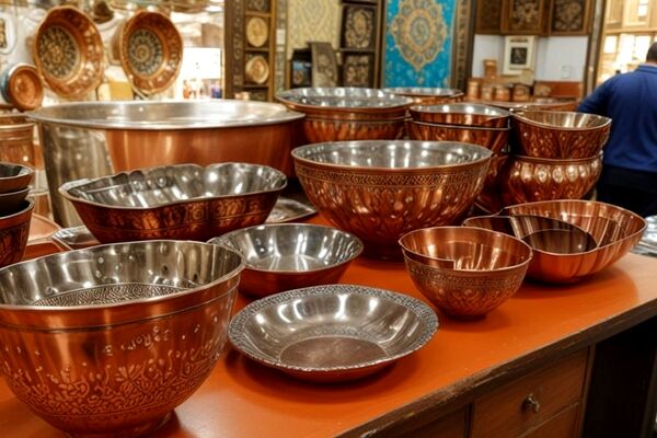 آشنایی با ظروف مسی اصفهان و دیگر شاهکارهای صنایع دستی ایران