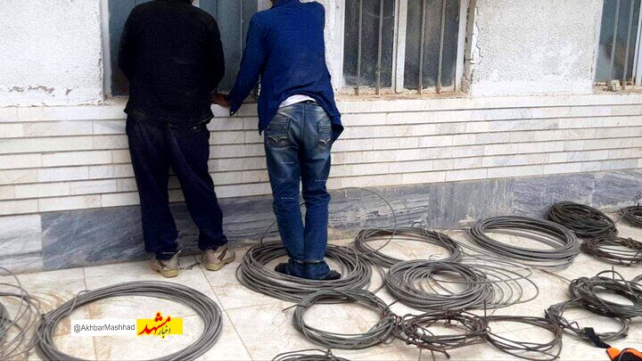 دستگیری ۲متهم به ۷۸فقره سرقت کابل برق در شرق مشهد
