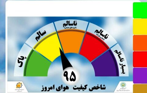 کیفیت هوای مشهد در شرایط سالم قرار گرفت