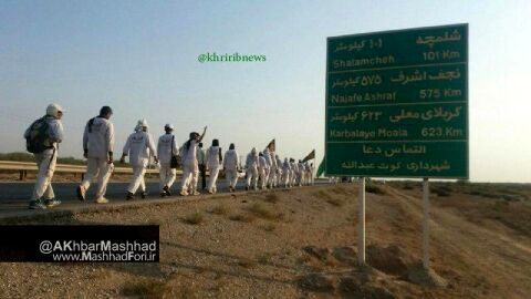 نخستین کاروان پیاده اربعین به ۶۰۰ کیلومتری کربلا رسید
