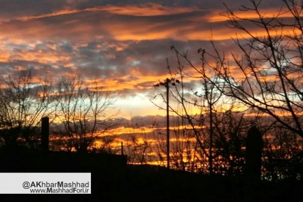 غروب زیبای شهر