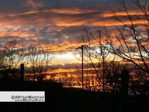 غروب زیبای شهر