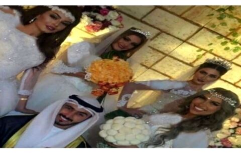 ازدواج همزمان با 4 دختر برای رو‌کم‌کنی همسر اول + عکس داماد و 4 عروس