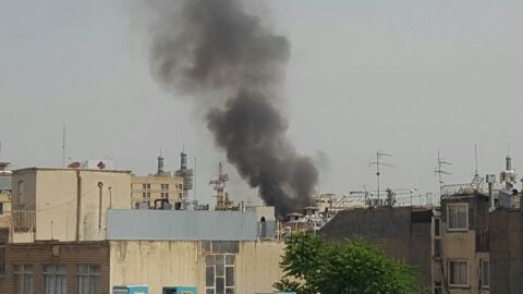 آتش سوزی در ضلع شمالی بازار رضای مشهد