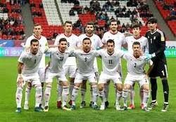 تیم‌‌ملی ایران‌ با‌ پیراهن قرمز رنگ در مراسم خداحافظی