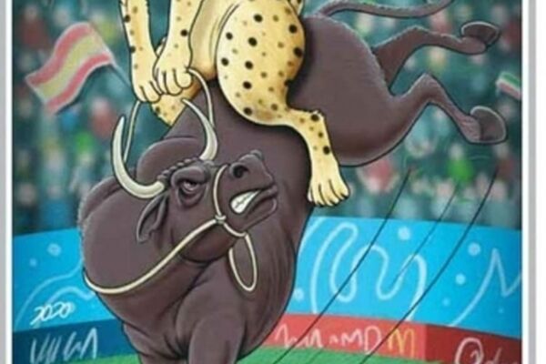 نبرد یوزهای ایران و گاوهای اسپانیا