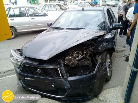 تصاویری از تصادف شدید در قاسم‌آباد مشهد