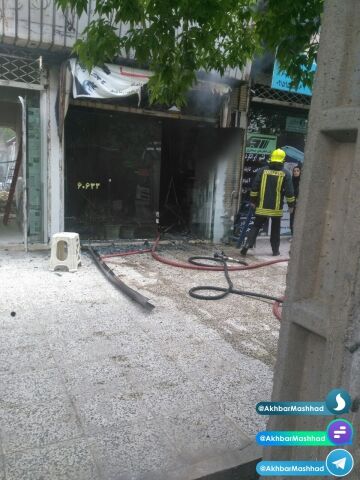 آتش‌سوزی یک آرایشگاه مردانه در بلوار دانش‌آموز