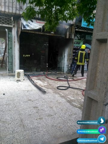 آتش‌سوزی یک آرایشگاه مردانه در بلوار دانش‌آموز