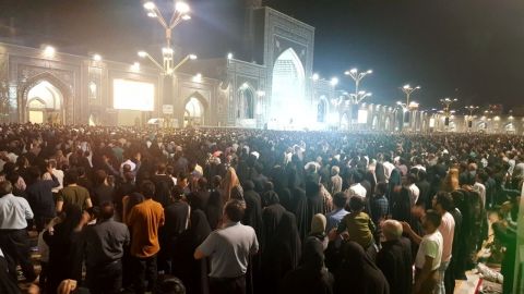 مراسم احیا شب بیست و سوم در حرم رضوی برگزار شد