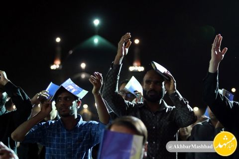 مراسم احیا شب بیست و سوم در حرم رضوی