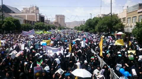 حضور پرشور مردم مشهد مقدس در راهپیمایی روز قدس