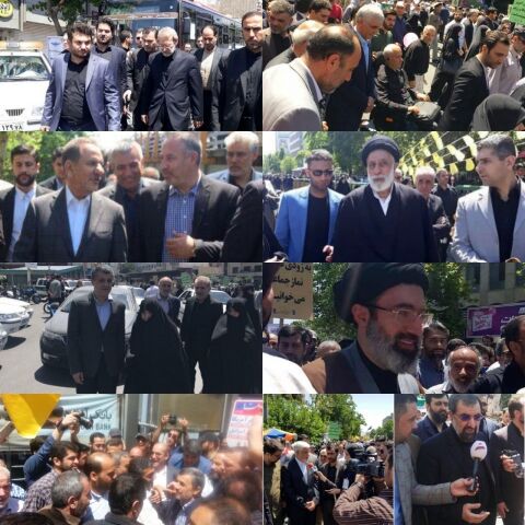 حضور شخصیت‌های سیاسی در راهپیمایی روز قدس