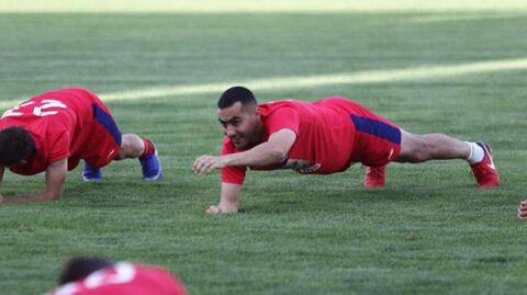 پسر برانکو با ظاهری متفاوت در تمرینات پرسپولیس آفتابی شد