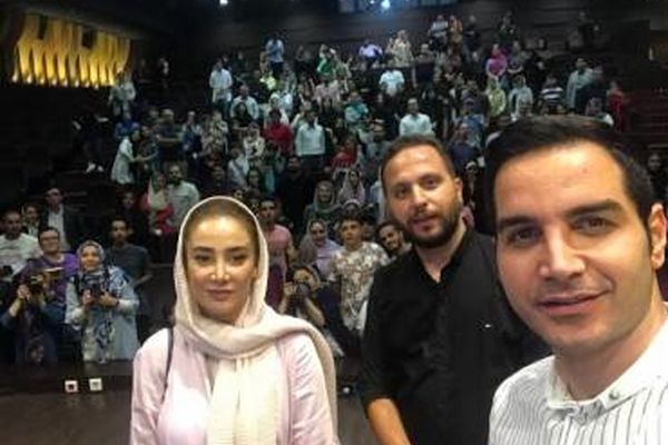 محسن یگانه کنار بهاره افشاری+عکس