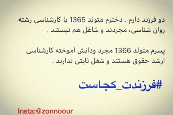 ذوالنوری به کمپین «فرزندت کجاست؟» پیوست