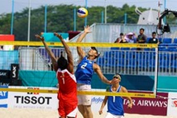 تیم ب والیبال ساحلی به عنوان صدرنشین صعود کرد