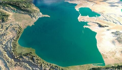 ارتفاع آب دریای خزر یک متر کم شد