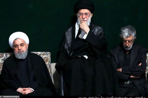 عزاداری رئیس جمهور در کنار رهبر انقلاب در شب تاسوعای حسینی
