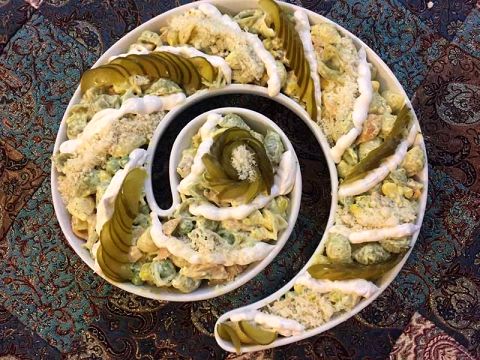 طرز تهیه سالاد ماکارونی با مرغ