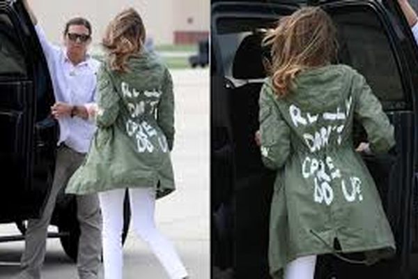 "رمز و راز" جمله روی کت ملانیا