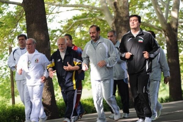 لحظاتی شاد در میان ورزشکاران پارک ملت مشهد