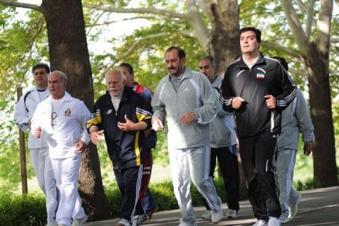 لحظاتی شاد در میان ورزشکاران پارک ملت مشهد
