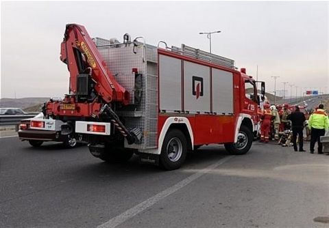 ۶ مصدوم بر اثر تصادف شدید ۴ خودرو در اتوبان آزادگان