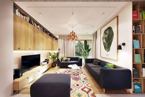 آپارتمانی ۷۲ متری با دکوراسیونی مدرن و گرم