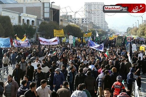 طنین‌انداز شدن فرياد «مرگ بر آمریکا» در مشهد