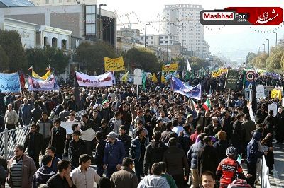 طنین‌انداز شدن فرياد «مرگ بر آمریکا» در مشهد