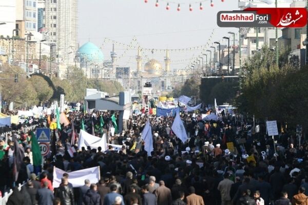 راهپیمایی ضد استکباری مردم مشهد در ۱۳ آبان ماه ۱۳۹۷