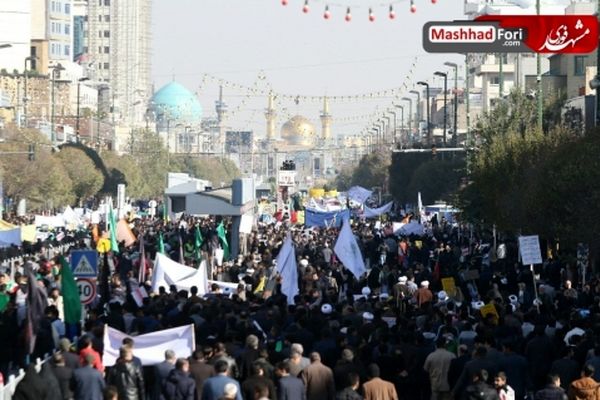 راهپیمایی ضد استکباری مردم مشهد در ۱۳ آبان ماه ۱۳۹۷