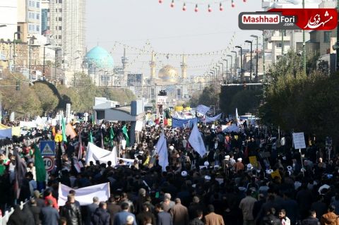 راهپیمایی ضد استکباری مردم مشهد در ۱۳ آبان ماه ۱۳۹۷
