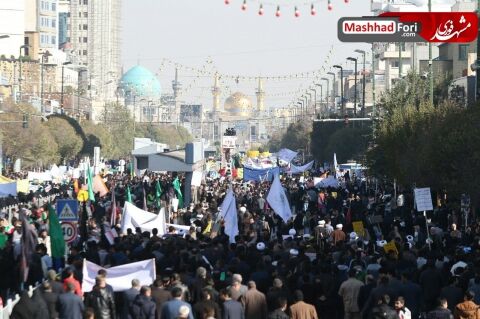 راهپیمایی ضد استکباری مردم مشهد در ۱۳ آبان ماه ۱۳۹۷