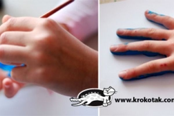 کاردستی ساخت گل با کف دست کودکان