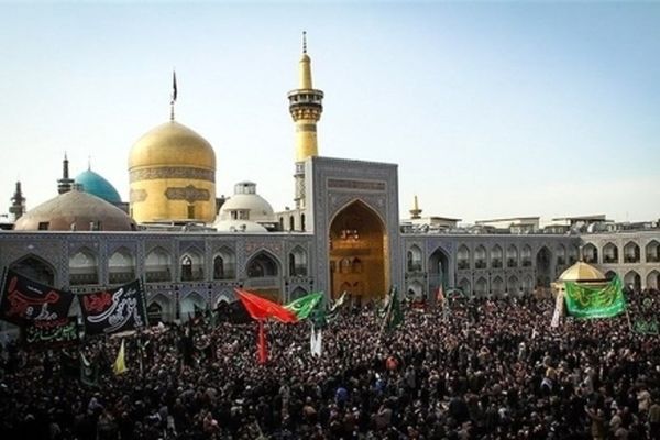 تجمع بزرگ هیئت‌های عزاداری در بارگاه منور رضوی