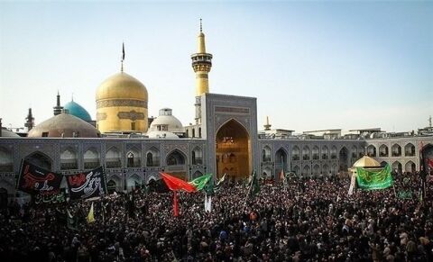 تجمع بزرگ هیئت‌های عزاداری در بارگاه منور رضوی