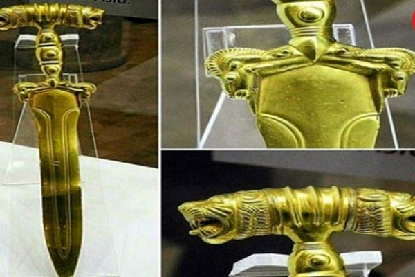 کشف شمشیر هخامنشی از طلای ناب در همدان + عکس