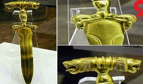 کشف شمشیر هخامنشی از طلای ناب در همدان + عکس