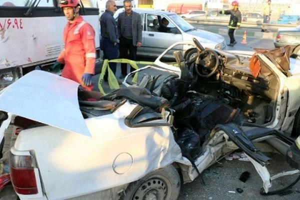 تصادف زنجیره ای مرگبار در مشهد+فیلم