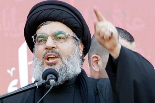 رزمندگان مقاومت با جان  خود از سید حسن نصرالله دفاع می کنند